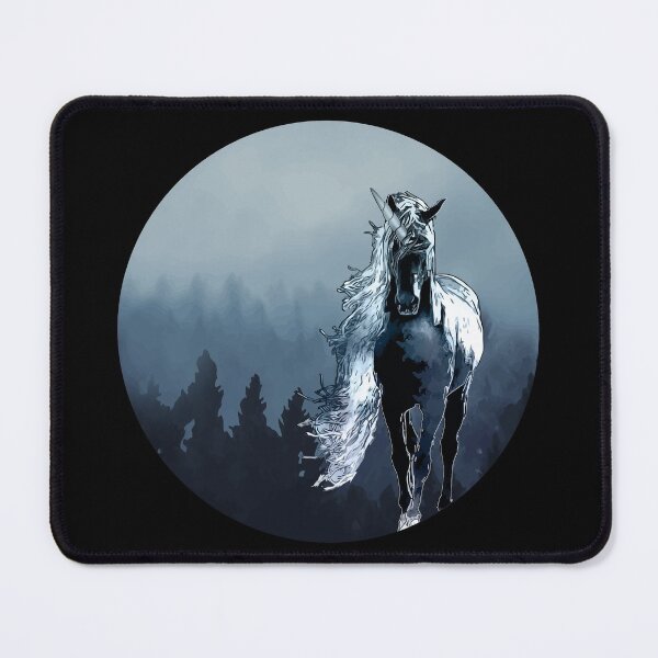 Item preview, Unicorn magic foggy forest, fog, mist, sky designed and sold by Collagedream.