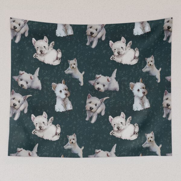 Item preview, Westies mom dark blue pattern designed and sold by ArtInPi.