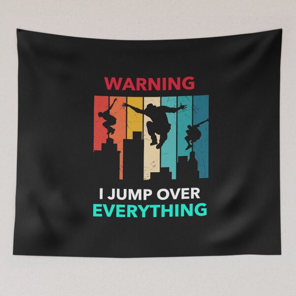 Item preview, Stunt Performer, Warning I Jump over Everything designed and sold by Sunset-1.