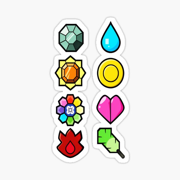 Vista previa del artículo con la obra «Insignias de Kanto», diseñado y vendido por HeavyBurden.
