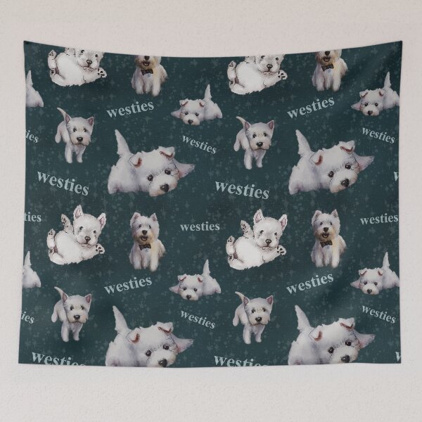 Item preview, Westies mom dark blue pattern designed and sold by ArtInPi.