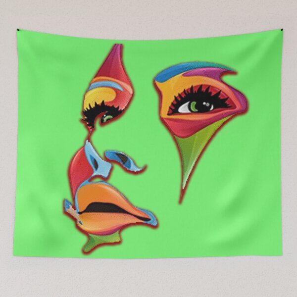 Item preview, colorful hologram face designed and sold by Premium-Cart.