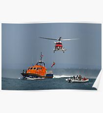 Bembridge Lifeboat & Helicopter Poster