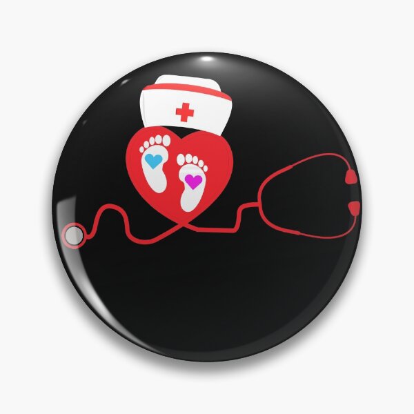 Item preview, Funny Pediatric Nurses Medical Stethoscope Baby Foot Nursing Valentine's Day  designed and sold by ZANNIX.