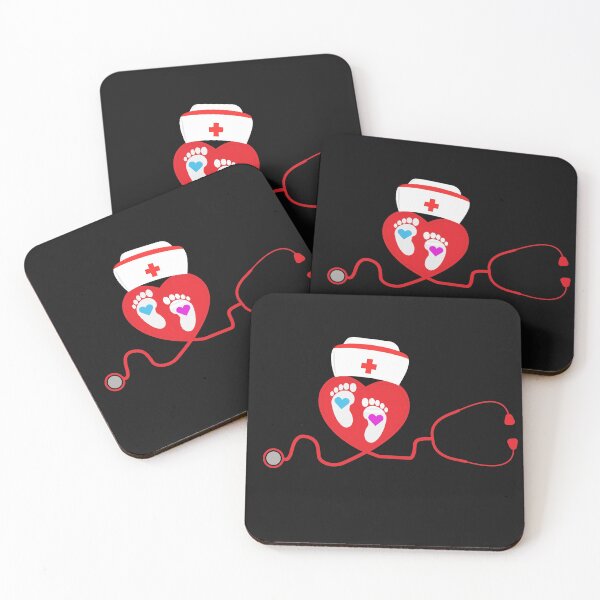 Item preview, Funny Pediatric Nurses Medical Stethoscope Baby Foot Nursing Valentine's Day  designed and sold by ZANNIX.