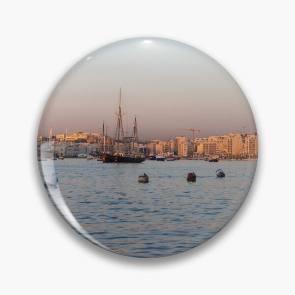 Item preview, Rose Gold and Silk - Sun Rise at Marsamxett Harbour in Malta designed and sold by Georgia Mizuleva.