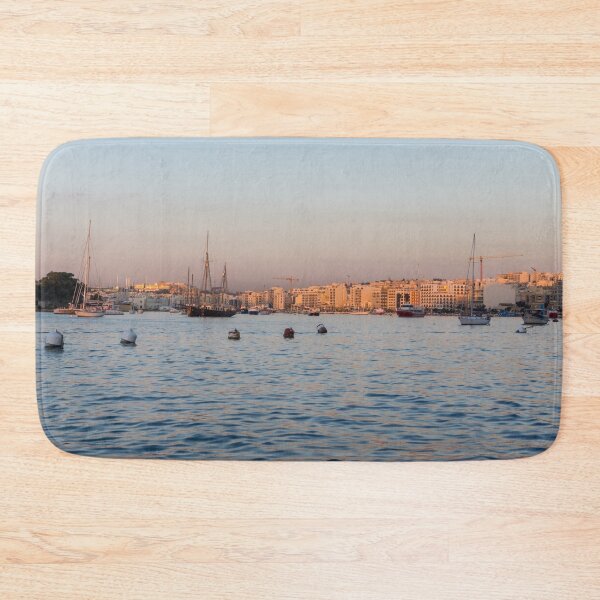 Item preview, Rose Gold and Silk - Sun Rise at Marsamxett Harbour in Malta designed and sold by Georgia Mizuleva.