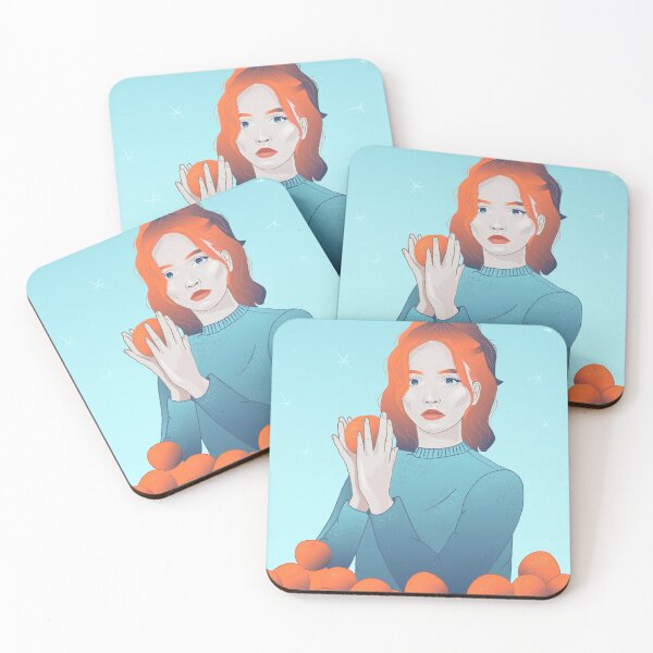 Item preview, red-haired girl with Mandarins designed and sold by AlinaGil.
