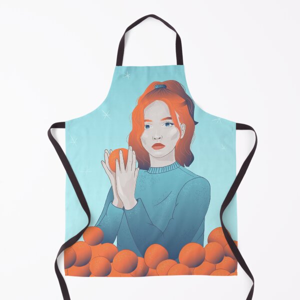 Item preview, red-haired girl with Mandarins designed and sold by AlinaGil.