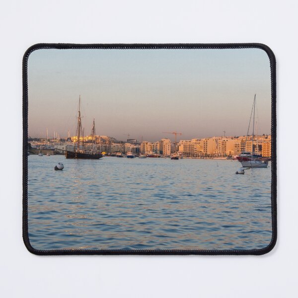 Item preview, Rose Gold and Silk - Sunrise at Marsamxett Harbour in Malta designed and sold by Georgia Mizuleva.