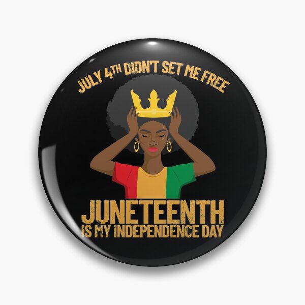 Item preview, July 4th Didn't Set Me Free Afro Girl Women's Juneteenth Gear designed and sold by DynamicDesign.