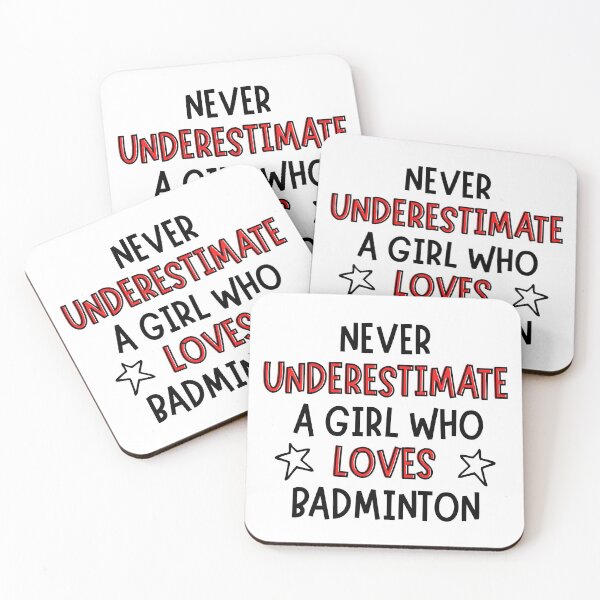 Item preview, Never underestimate a girl who loves badminton designed and sold by TheGreenGoat.