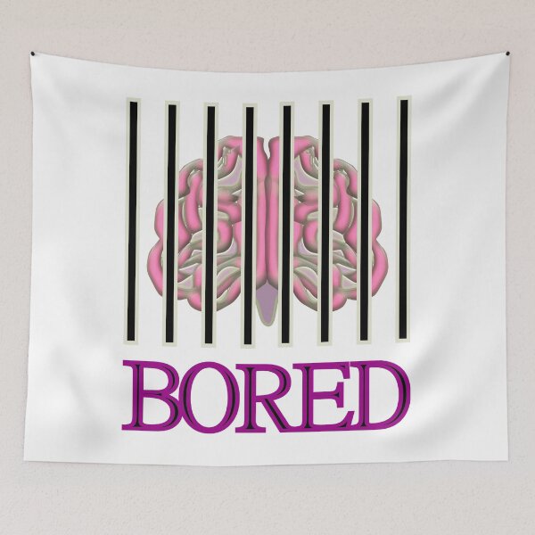 Item preview, Bored, brain in jail designed and sold by CottagePop.