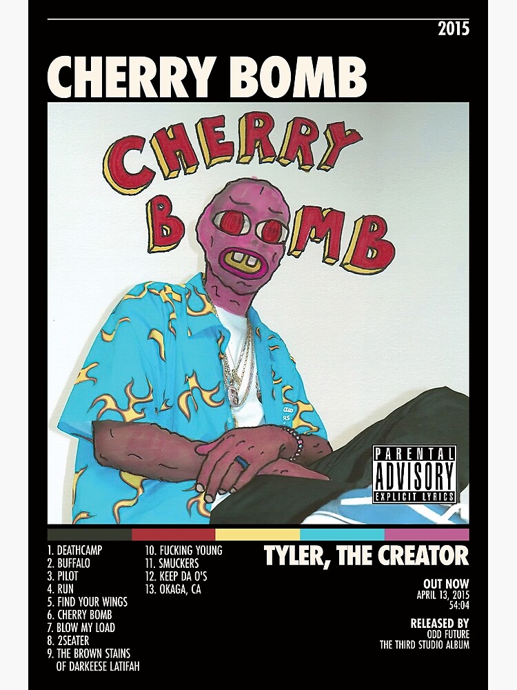 "Tyler The Album Poster - Cherry Bomb Album Poster - Album Cover Poster ...