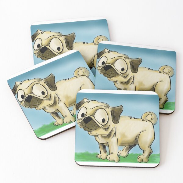 Item preview, Pug dog cartoon designed and sold by SilentlyRob668.