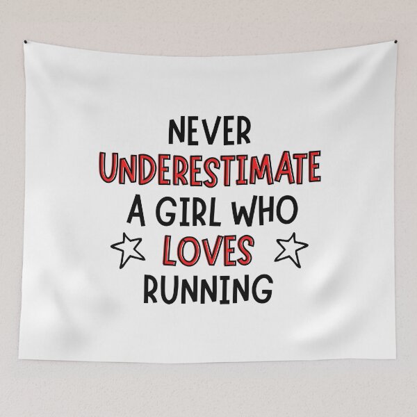 Item preview, Never underestimate a girl who loves running designed and sold by TheGreenGoat.
