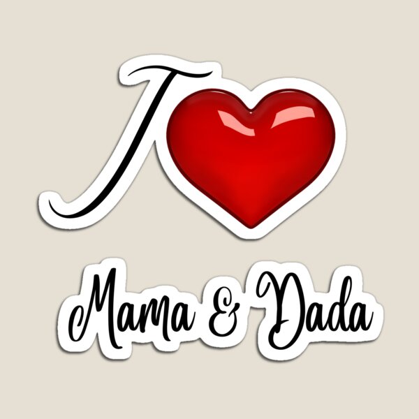 Aperçu de l'œuvre J'adore les vêtements pour enfants Mama & Dada créée et vendue par FJonathan.