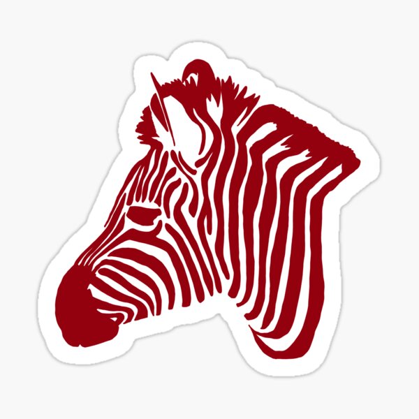 Artikel-Vorschau von Zebra - rot, designt und verkauft von GeoCreate.