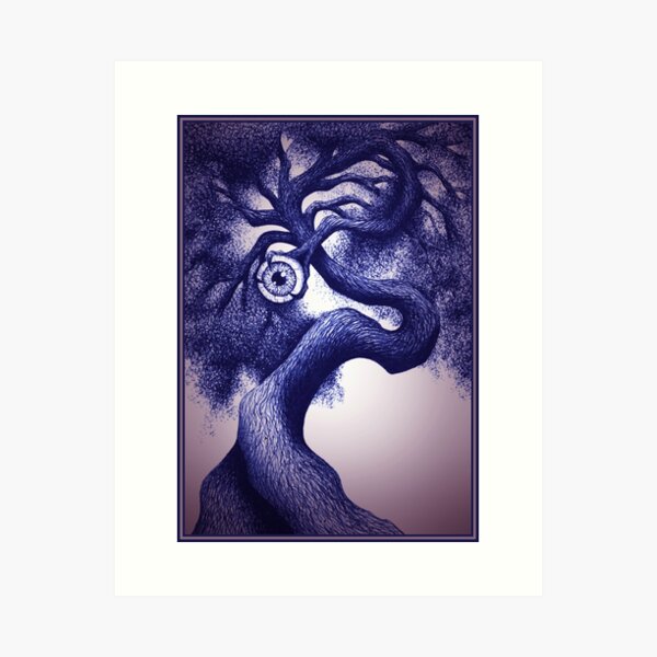 Item preview, blue pen sketch designed and sold by shakyken.