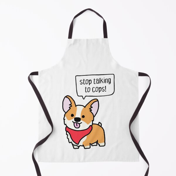 Item preview, stop talking to cops! cute anarchist dog. designed and sold by cute anarchist animals.