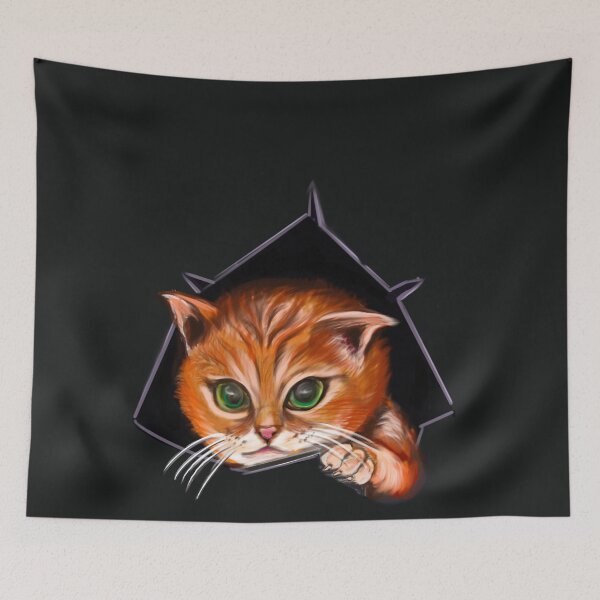 Item preview, Cat peekaboo - cute stowaway kitten playing peekaboo from a rip torn hole! For those who love Cute cats designed and sold by Artonmytee.