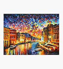 VENICE - GRAND CANAL - Leonid Afremov Photographic Print