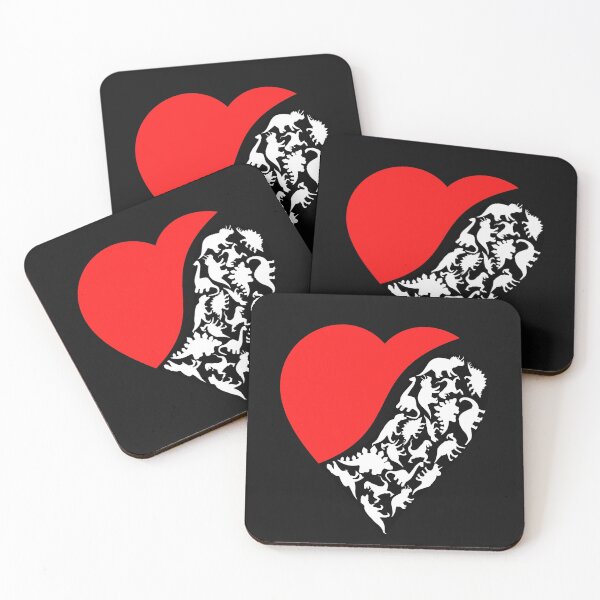 Item preview, Dinosaur Heart, Dinosaur Valentines Day designed and sold by WanderTravels.