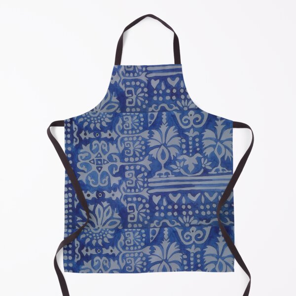 Item preview, the archeological indigo textile fragment motif from old india. designed and sold by Ritual Geometry Studio.
