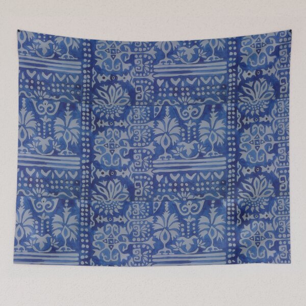 Item preview, the archeological indigo textile fragment motif from old india. designed and sold by putu eri  wirasatia.