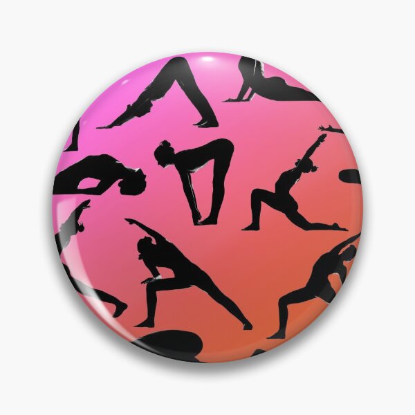 Item preview, Yoga Pose Multi Pink and Orange designed and sold by SadSacDesigns.