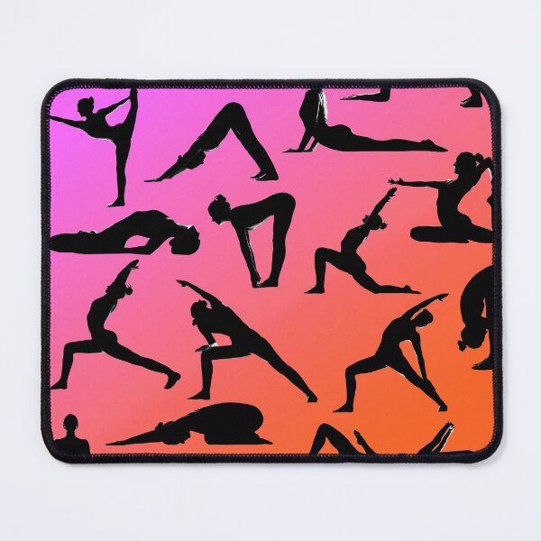 Item preview, Yoga Pose Multi Pink and Orange designed and sold by SadSacDesigns.