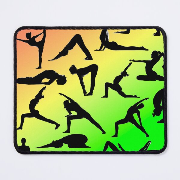 Item preview, Yoga Pose Multi Orange Yellow Green designed and sold by SadSacDesigns.