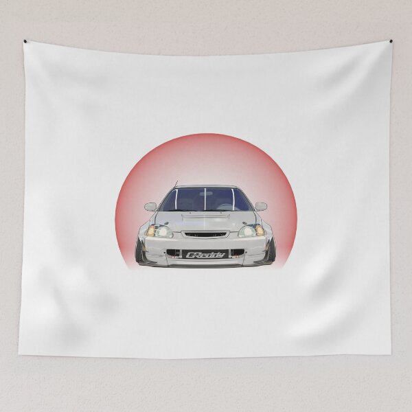 Item preview, Honda civic Car fan art, JDM, Japanese car wide body kit. designed and sold by CRWorks Shop.