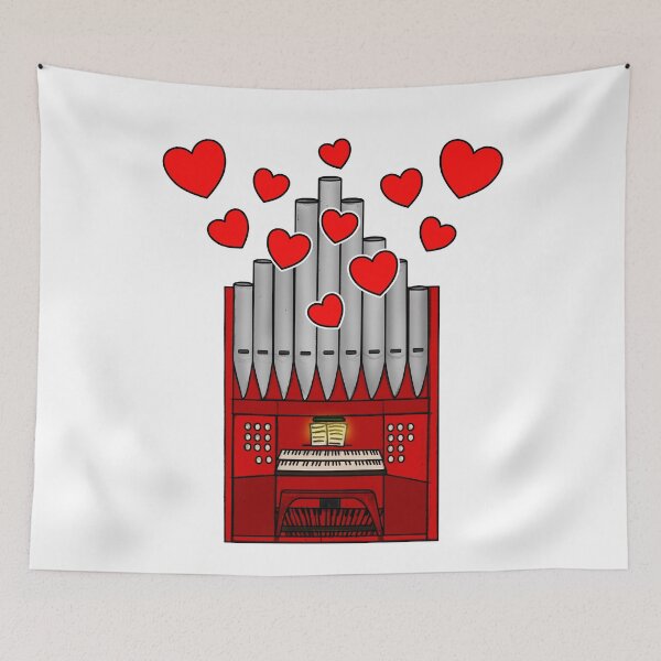 Item preview, Valentines Day Church Organ Wedding Organist Anniversary designed and sold by doodlerob.
