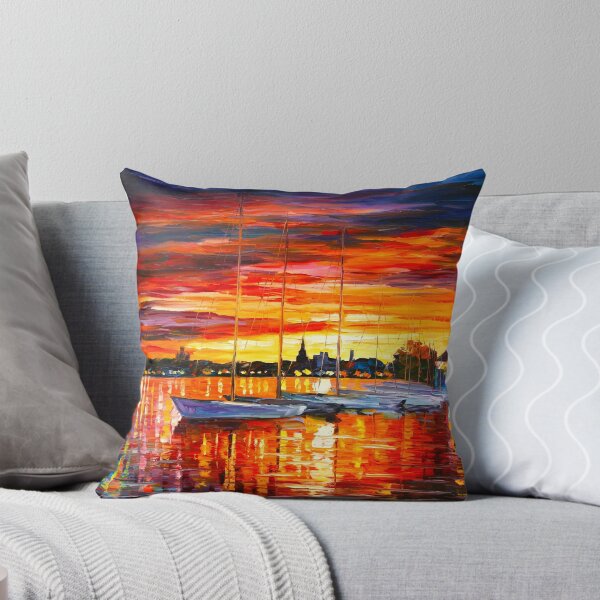 Item preview, HELSINKI - SAILBOATS AT YACHT CLUB - Leonid Afremov designed and sold by Leonid Afremov.