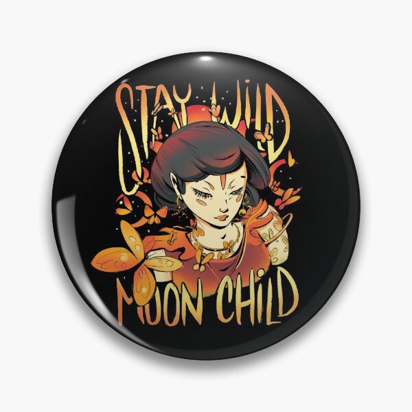 Item preview, Stay Wild Moon Child Boho Peace Hippie Gift Moon Child Gear designed and sold by DynamicDesign.