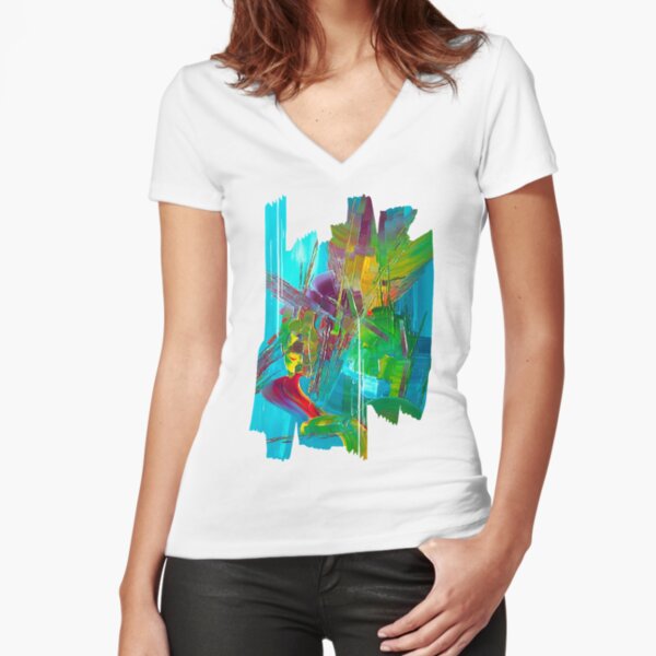 Le marchand d eventails T-shirt moulant col V