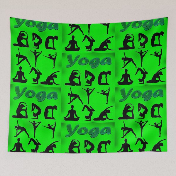 Item preview, Postura de yoga multicolor designed and sold by SadSacDesigns.