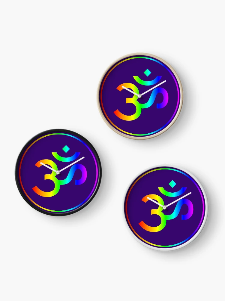 Thumbnail 3 of 4, Clock, Aum designed and sold by InfinitePathArt.