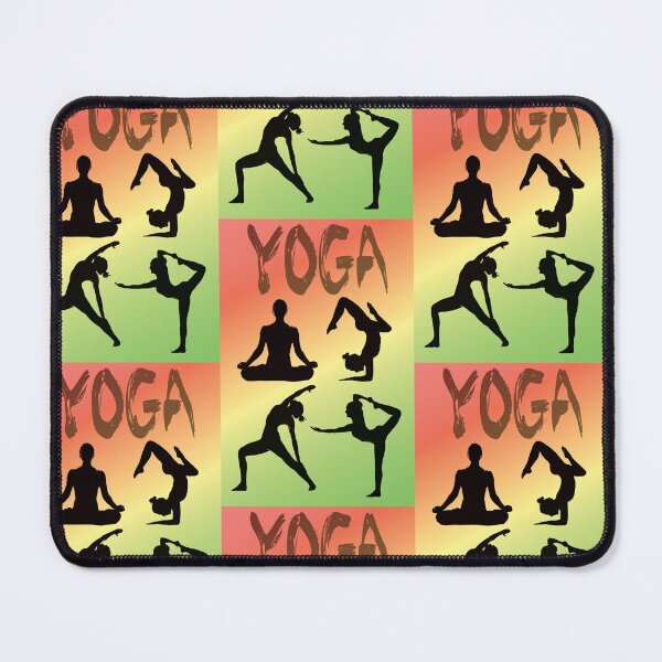 Item preview, Yoga Pose Multi Green and Orange Pastels designed and sold by SadSacDesigns.
