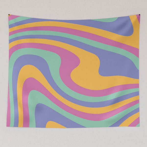Item preview, Blue, orange, pink and green marble designed and sold by Captain Chromatic.