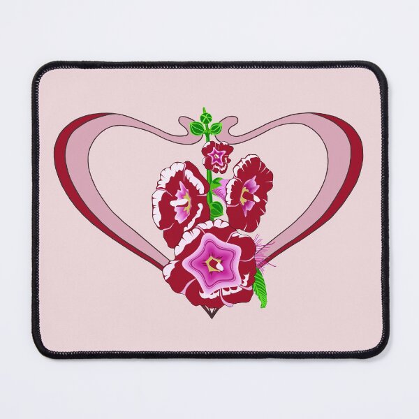 Item preview, Hearts and hollyhock (Alcea) designed and sold by aapshop.