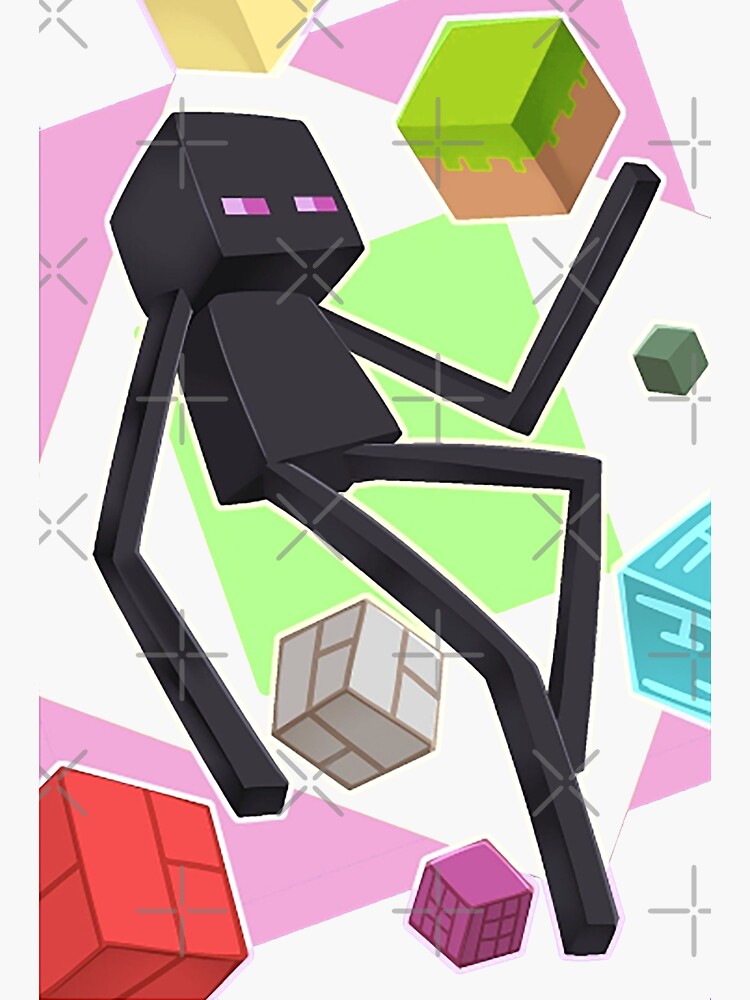 "Minecraft Enderman and Blocks" Sticker for Sale by ddkart Redbubble