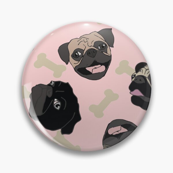 Item preview, Happy Pugs in Pink designed and sold by Zab Butler Design.