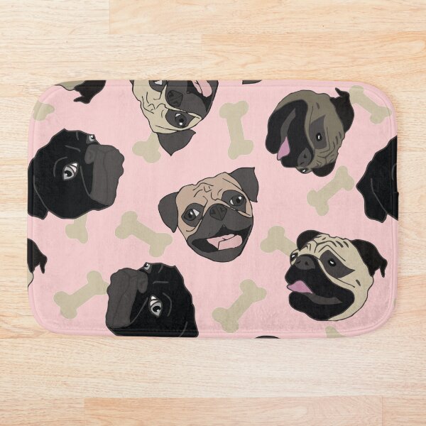 Item preview, Happy Pugs in Pink designed and sold by Zab Butler Design.