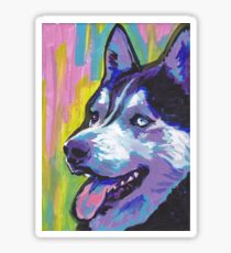 Siberian Husky Bright colorful pop dog art Sticker