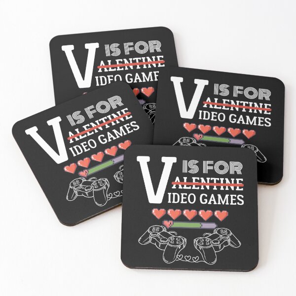 Item preview, V Is For Video Games (Valentine Gamer Gift) designed and sold by i-longmanshop.