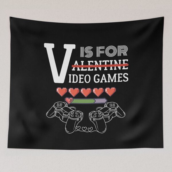 Item preview, V Is For Video Games (Valentine Gamer Gift) designed and sold by i-longmanshop.