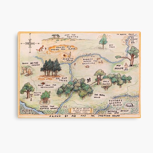 Item preview, 100 Acre Wood map designed and sold by RickE.