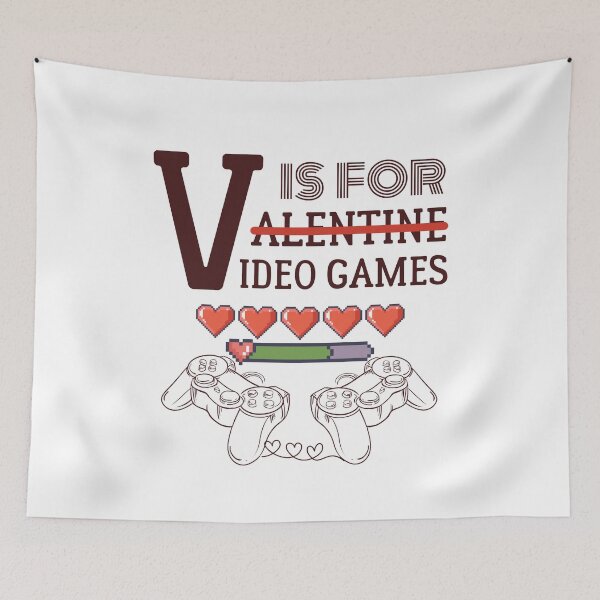 Item preview, V Is For Video Games (Valentine Gamer Gift) designed and sold by i-longmanshop.